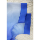 Casual Gradient Tie Dye Bat Sleeves Top and Pants 2PCS Set