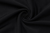 Black Pin Cutout Slash Shoulder Sleeveless Sexy Bodycon Slit Dress
