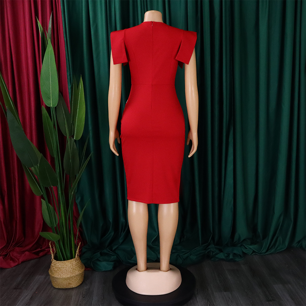 what color shoes should i wear with burgundy dress Shimmer Finish Leg Split Bodycon Maxi Dress main image 1