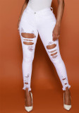 Ripped Stretch Tight Denim Pants Womens Jeans