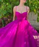 Hot Pink Mesh Formal Party Slip Dress