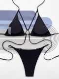 Sexy Bikini Set Two Pieces Solid Triangle Swimwear
