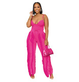 Womens Clothing Set Tassels Two Piece pants set