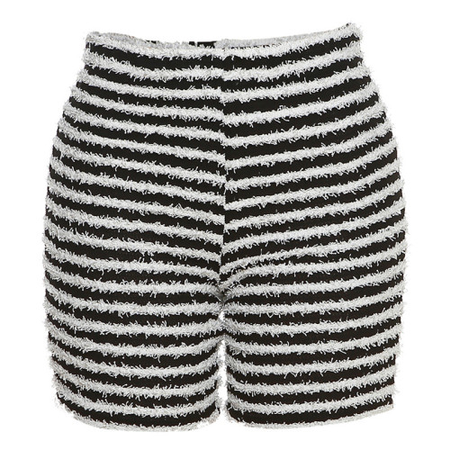 Contrast Striped High Waist Shorts
