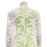 Fashion Lace Loose Outerwear Long Cardigan For Women
