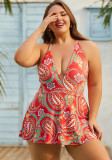 Plus Size Printed One Piece Swimsuit