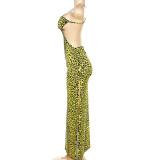 Wholesale Low Back Crossover Cutout Cami Slit Maxi Dress