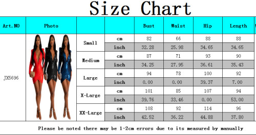 Sexy Shiny Solid Deep V-Neck Long Sleeve Ruched Bodycon Dress