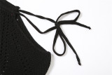 Sexy Knitting Bra Top High Waist Slim Skirt 2-Piece Set