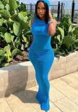 Hooded Sexy See-Through Tight Fit Maxi Dress