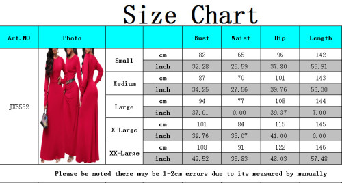 Sexy Red Round Neck Long Sleeve Maxi Dress