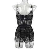 Sexy Lingerie See-Through Sexy Lace Nightdress Set