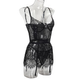 Sexy Lingerie See-Through Sexy Lace Nightdress Set