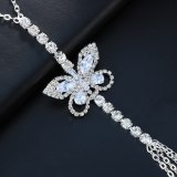 Simple Accessories Zirconia Butterfly Body Chain Rhinestone Halter Necklace
