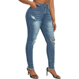 Fashion Stretchy Ripped Womens Jeans