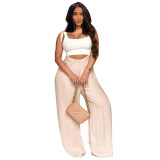 Wide Leg Casual Solid Overalls Oversized Suspender Pants