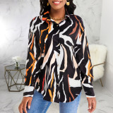 Fashion Printing Multicolor Long Sleeve Shirt