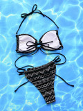 Print Two Piece Swimwear Sexy Bikini Set