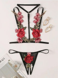Erotic Lingerie Sexy Embroidered Seduction Lingerie Set