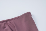 Off Shoulder Long Sleeve Irregular 2PCS Skirt Set