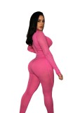 Sexy Knitting Long Sleeve Jumpsuit