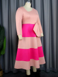 Bow Two Tone Pink Party Dress