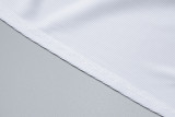White Halter Low Back Slim Fit Side Slit Irregular Dress