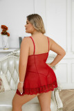 Plus Size Lace See-Through Cami Nightdress Sexy Lingerie