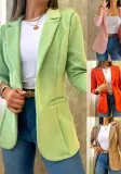 Fall Solid Long Sleeve Blazer