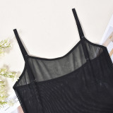 Women See-Through Mesh Camisole Bodysuit Sexy Lingerie