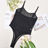 Women See-Through Mesh Camisole Bodysuit Sexy Lingerie