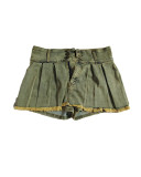 Vintage Wash Stretchy Culottes Denim Shorts