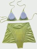 Sexy Shiny Three-Piece Bikini Set