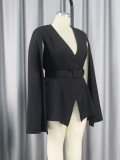 Wholesale Black Cape Sleeve Blazer Coat