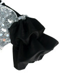 Sequins Plus Size Sexy Off Shoulder Puff Sleeve Party Dress