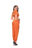 Women Halloween Costume Prisoner Uniform Role-playing Cosplay Female Adult