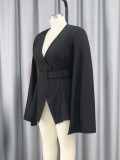 Wholesale Black Cape Sleeve Blazer Coat