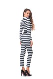 One-piece Prisoner Uniform Halloween Costume Role-playing Cosplay Female Adult