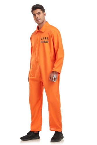 Mens Costume Prisoner Role Playing Halloween Costume