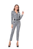One-piece Prisoner Uniform Halloween Costume Role-playing Cosplay Female Adult