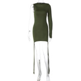 Trendy Single Sleeve Bodycon Dress for Women