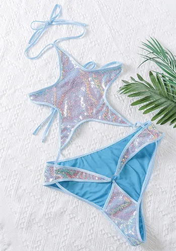 Plus Size Sexy Sequin One Piece Bodysuit Teddies Lingerie