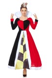 Halloween costume Queen of Hearts Stage Cosplay Festival Costume for Adults