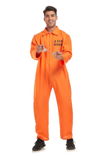 Mens Costume Prisoner Role Playing Halloween Costume