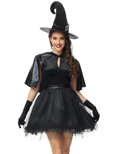 Halloween Costume Wizard Stage Witch Cosplay Party Performance