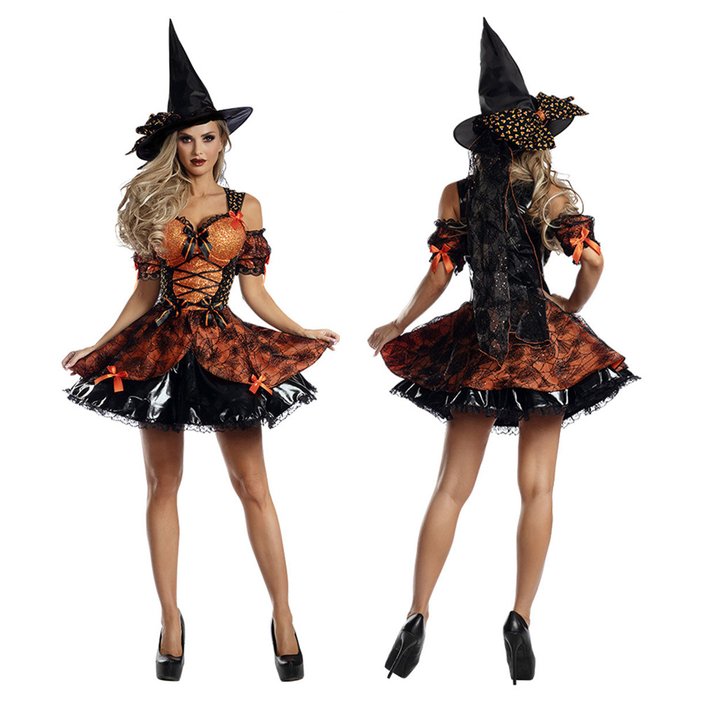 Cross-border Halloween National Style Witch Costumes Halloween Witch Costumes
