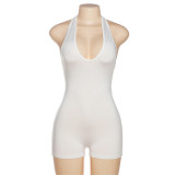 Sexy Halter Neck High Waist Tight Low Back Rompers