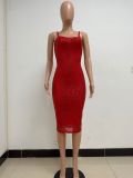 Wholesale Sleeveless Cami Sequin Party Bodycon Midi Dress