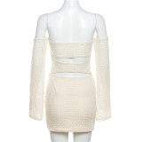 Wholesale Off Shoulder Cutout Low Back Bodycon Dress