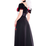 Halloween Cosplay Princess of Hearts Queen Alice in Wonderland Red Queen Dress